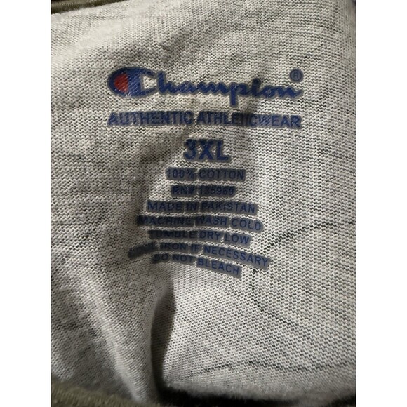 Champion Men's Classic Long Sleeve T Shirt Camo Sleeve Logo Size 3XL XXXL Rare - Picture 8 of 9